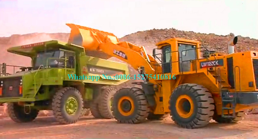 Heavy Load 12ton Large Wheel Loader XCMG LW1200K with 6.5m3 Rock Bucket use imported 418kw Cummins Engine
