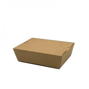 Wholesale Disposable Paper Take Out Food Containers Microwaveble Folding Natural Kraft Boxes from china suppliers