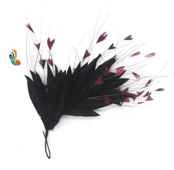 Father's Day Party Decoration Coque and Goose Feather Headwear with Wire