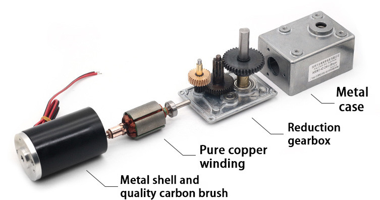 High Torque 24V DC Motor A5882-45 24V DC High Torque Worm Gear Motor 24V Electric Motor