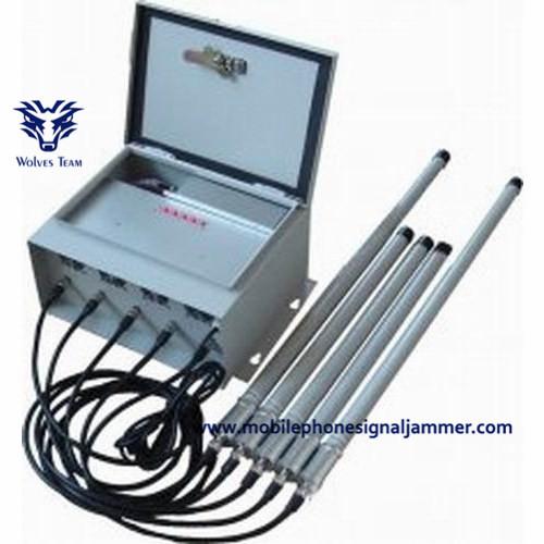Six Bands High Power Cell Phone Jammer Outdoor GPS 4G 300 Meters Jamming