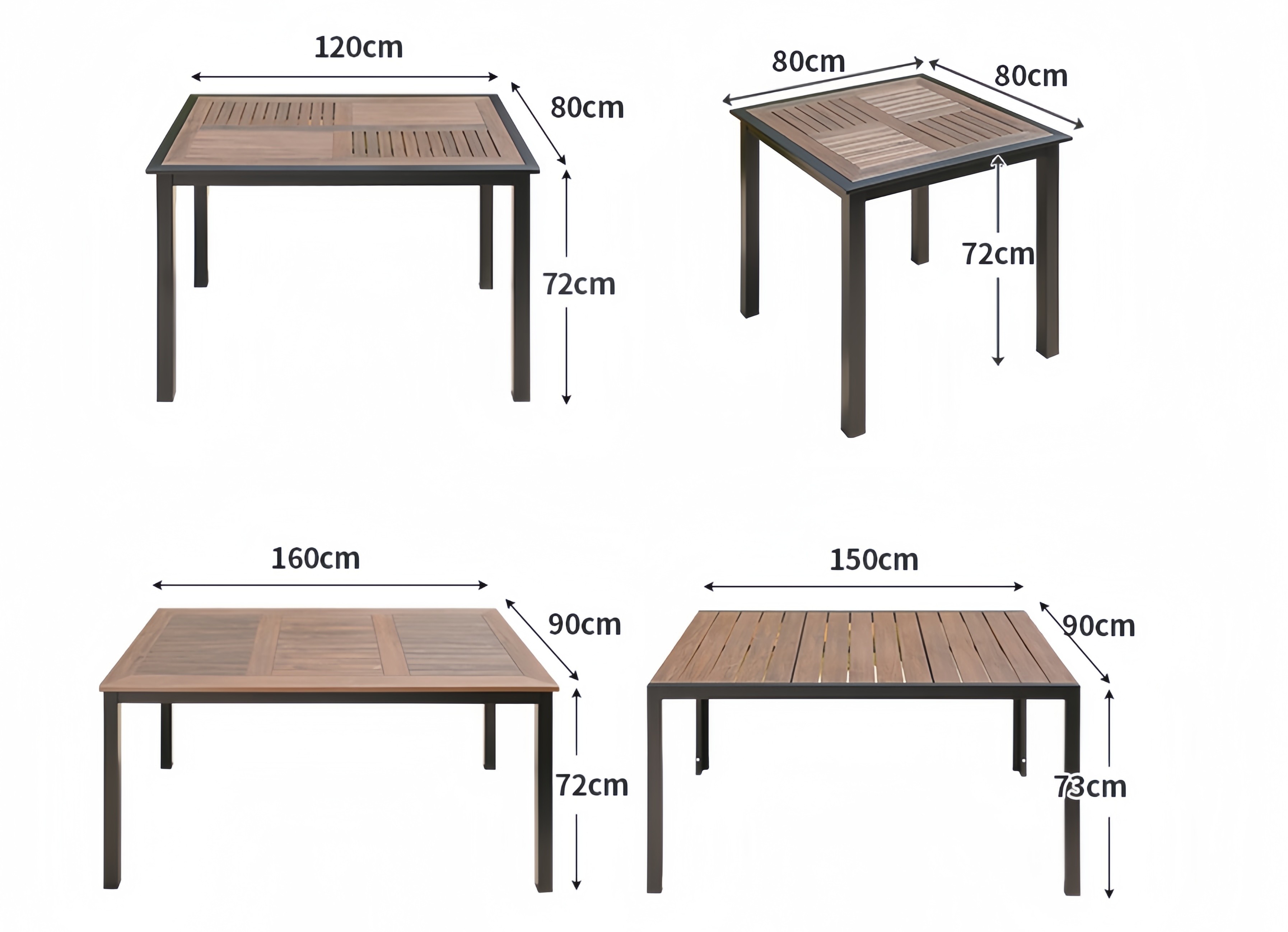 Outdoor Table And Chair Villa Courtyard Garden Leisure Terrace Plastic Wood Table Combination Of Outdoor Rattan Table