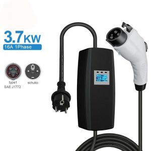 China Type 2 Type 1 1Phase 32A 16A Portable EV Charger 3kw 7KW AC Mobile Charger on sale