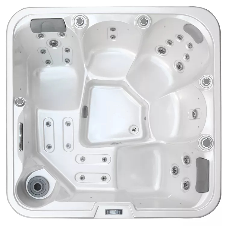 E-371S 2M*2M Pearl White Acrylic Massage Hot Tubs For Outdoor Jacuzzi
