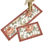 Plant Flower Printing Kitchen Floor Mats Non Slip 40*60mm Rectangle