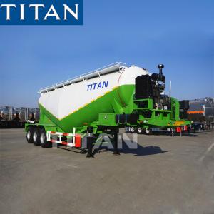 China TITAN 3 axle 35/40 tons pneumatic sand cement powder truck trailer on sale