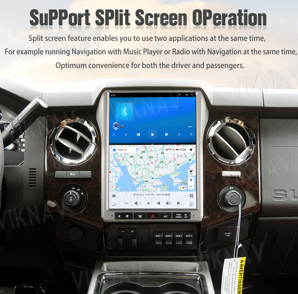 12.1'' Touch Screen 8core Android 13 Car Dvd Player For Ford F250/F350 2013-2014