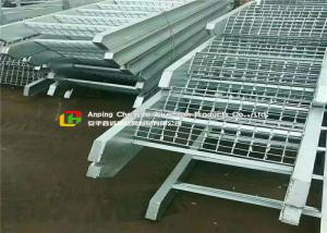Wholesale Offices / Schools Serrated Steel Grating 65mm Bearing Bar Pitch Silver Color from china suppliers