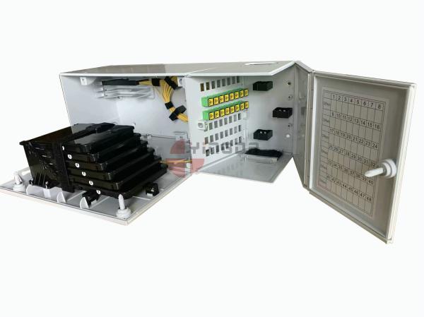 Durable Fiber Optic Termination Box 48 Port Wall Mount IP30 Protection ISO
