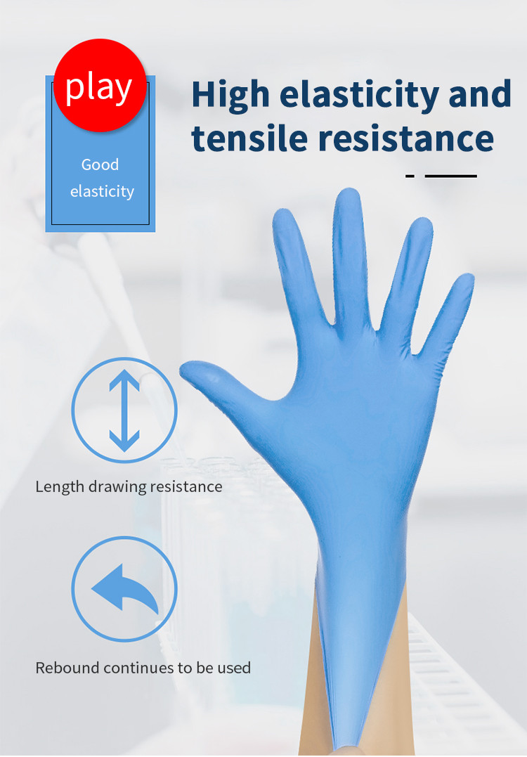 ISO CE 240mm Mechanics Disposable Nitrile Gloves Bulk Chemical Protective