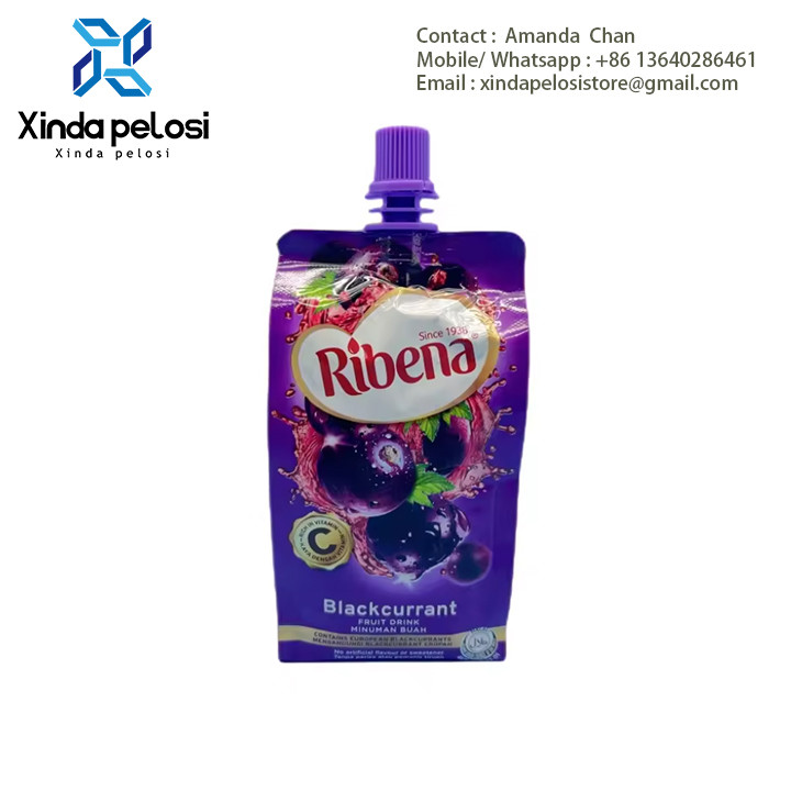 Customized Bags Leakproof Aluminum Foil Stand Up Food Pouches For Liquid Water With Spout Packaging