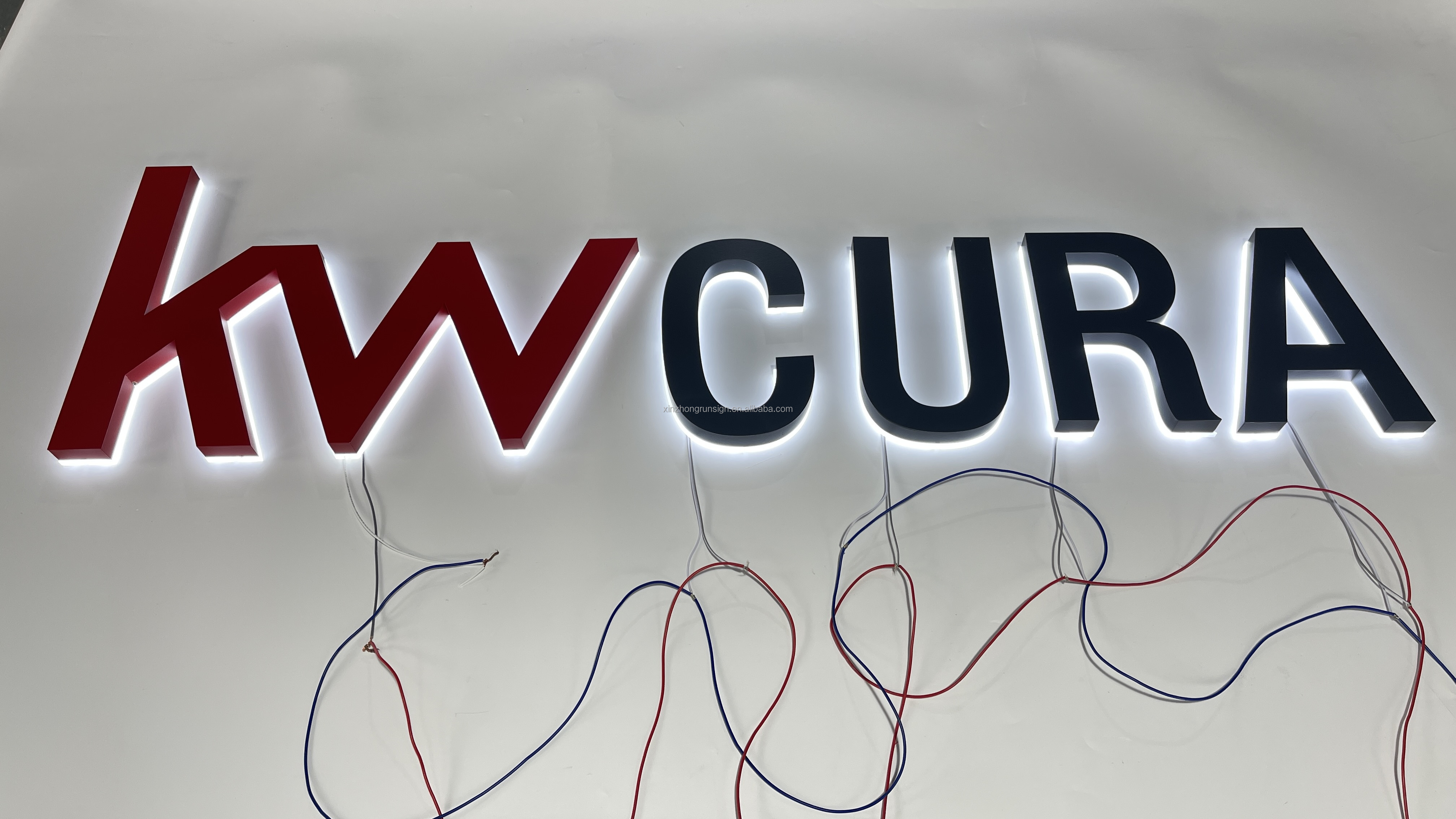 Custom 3d metal lettering backlight LED logo lettering acrylic backlight logo