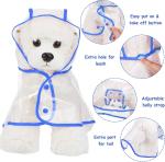 Pet Dog Raincoat Clear Pet Waterproof Clothes Hooded Rain Jacket Puppy Rain
