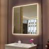 Buy cheap Waterproof Square Acrylic Bathroom LED Light Mirror With AC100-120V Voltage from wholesalers