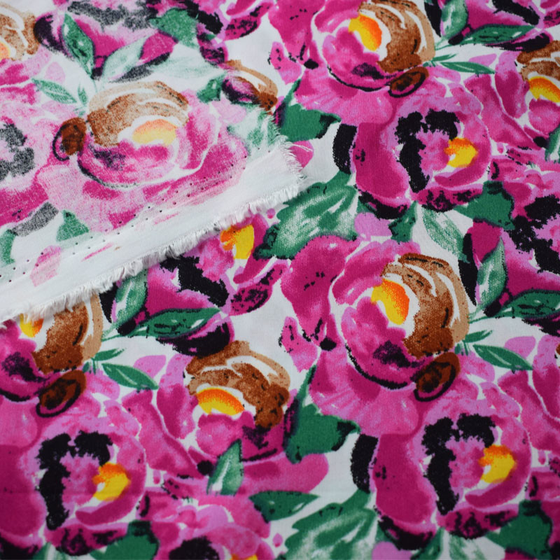 Woven Rotary Print 100 Percent Viscose Rayon Polyester Blend Shirts