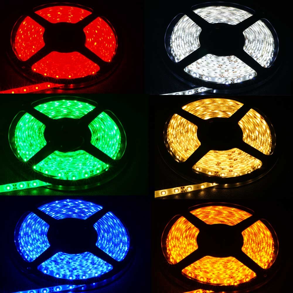 High Lumen SMD 5050 RGB 12 Volt Led Light Strips Color Changing Led Strip Lights 14.4W/M