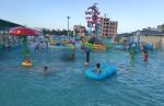 Fiberglass Kids Commercial Water Play Equipment With Slides Fade Resistant