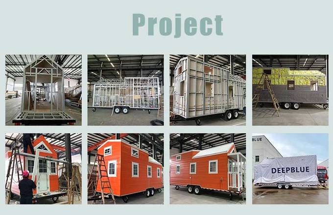 Modern Steel Frame Prefab Tiny Home On Wheels: Affordable Manufactured Homes