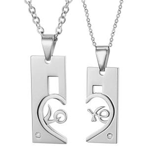 Wholesale New Fashion Tagor Jewelry 316L Stainless Steel couple Pendant Necklace TYGN239 from china suppliers