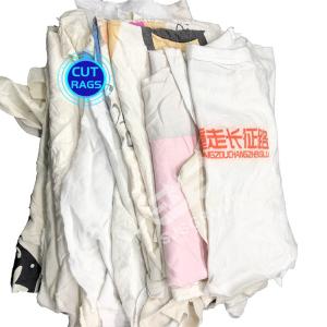 Wholesale Cotton White Color Printed T Shirt Rags Strong Absorbency Cleaning Cloth Wiping Rags industrial bale of rags from china suppliers