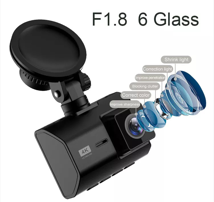 4K 2K WDR Dash Cam WIFI GPS Logger Dual Lens Car DVR Novatek96670 Chip