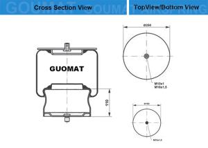 Wholesale CONTITECH 769M Air Suspension Bag Chinese Air inlet M10x1 Plate Diameter 250 mm from china suppliers