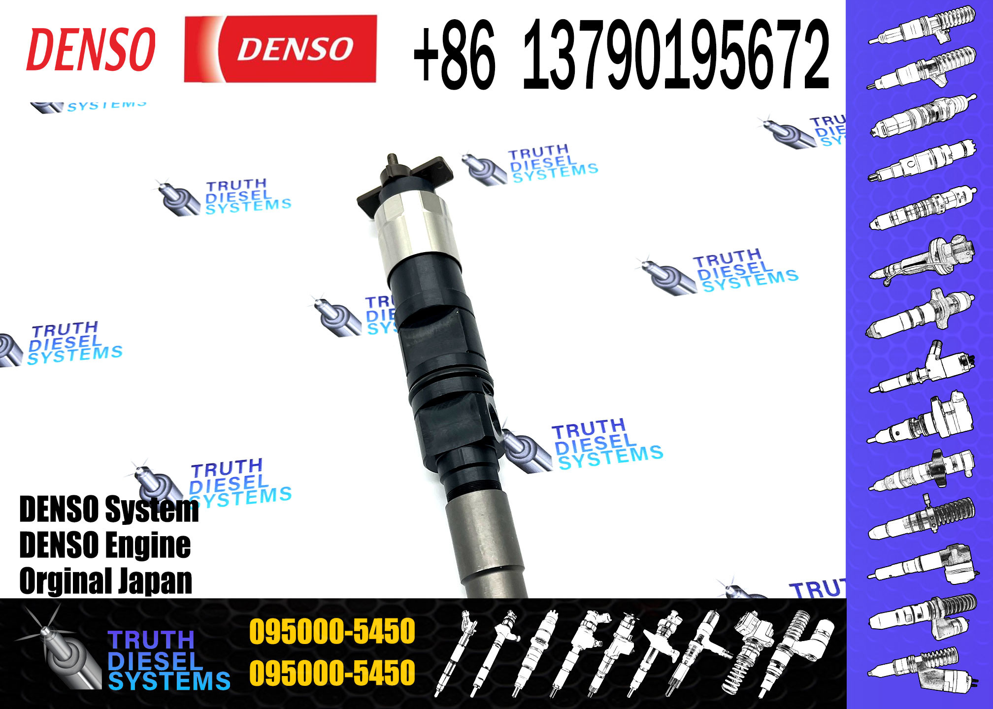 High Quality Common Rail Fuel Injector 095000-5450 ME302143 for MITSUBISHI 6M60