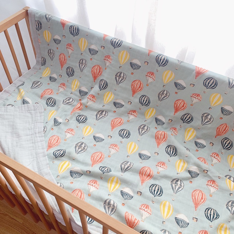 Pattern Style Baby Bamboo Cotton Gauze Bath Newborn Quilt Set for Class A Cot Bedding