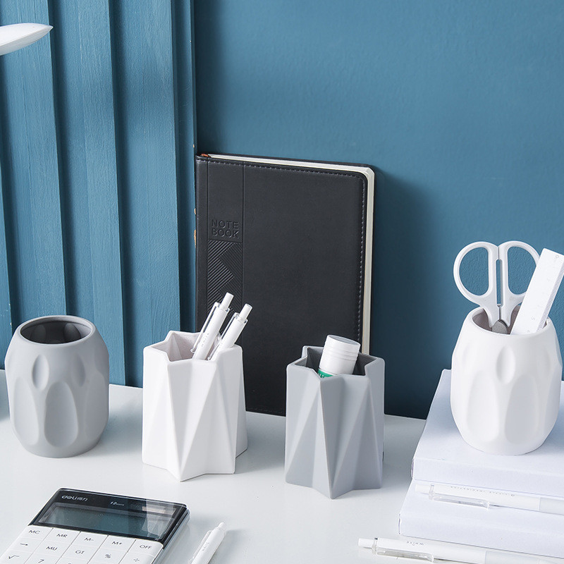 Silicone Waterproof Pencil Holder For Desk Simple Modern Minimalist Makeup Organizer Shool Office Supplies For Home Kids
