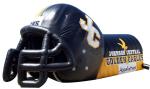 Outdoor kids N adults blow up inflatable football helmet tunnel with bubble