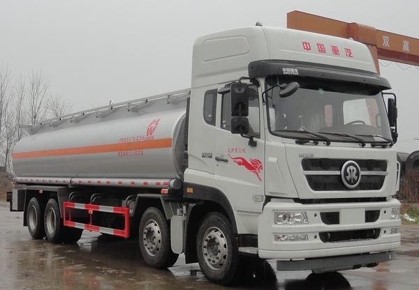 High performance Oil tank truck Tank Truck Trailer , 25000L capacity fuel tanker truck