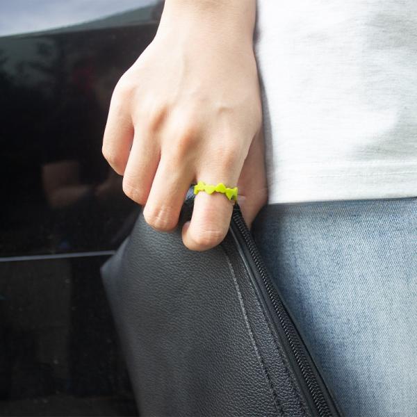 Women's Thin Heart Shape Silicone Wedding Bands 6mm Wide 2mm Thick