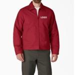 Wholesale High Quality Long Sleeve Zipper Closure Durable Twill Coats 100%