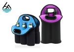 Black Neoprene Wine Tote Bag / Bottle Cooler Bag Carrier 2 Bottle And 3 Bottle