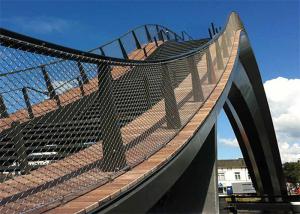 Wholesale 50mm 60mm Stainless Steel Rope Mesh Tensile Elevated Walkway Railing from china suppliers