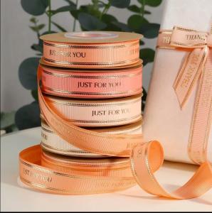 Wholesale High quality 3D hot stamping grosgrain customized printed ribbon from china suppliers