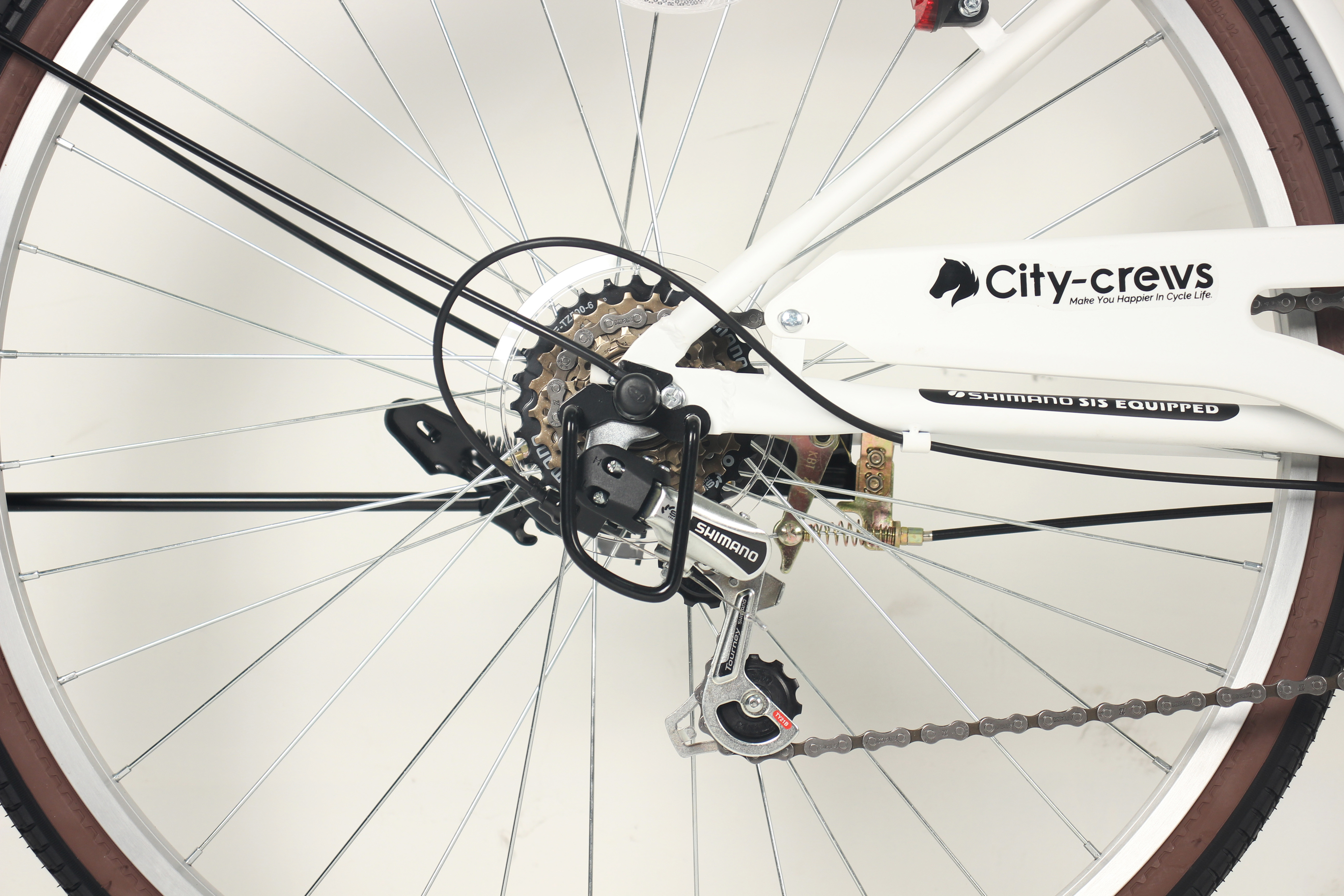 Lightweight Folding Road Bike With Aluminum Alloy Fork Material And 6 Speed In White