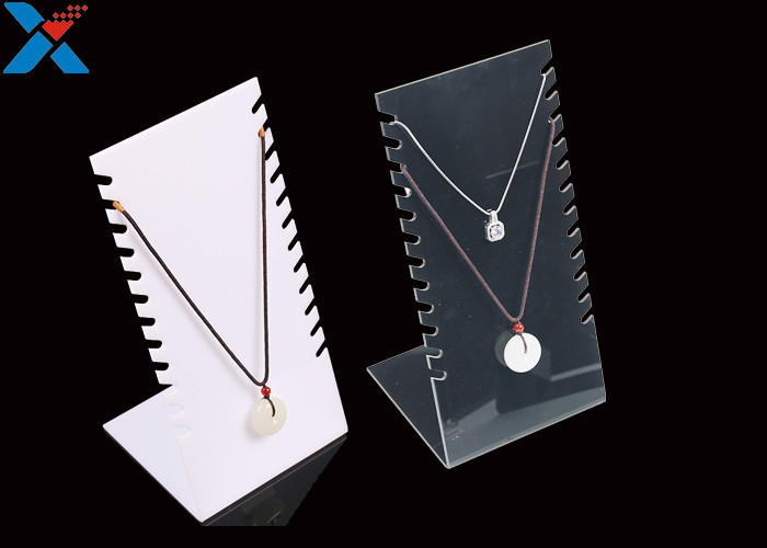 Jewellery Store Acrylic Necklace Display Stands , Acrylic Necklace Holder Pendant Bracelet