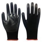 13 gauge polyester nylon liner smooth nitrile coated safety work gloves