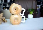 Creative Promotion Personalized Kids Mugs Doughnut Shape Dolomite Drinkware