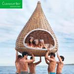 Outdoor Furniture Wicker Bird's Nest Shaped Swing Chair Bed Customized Color NO