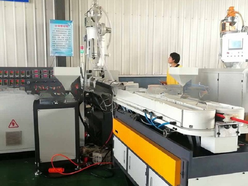 PP PE PA PVC Single Corrugated Pipe Line / SWC Pipe Making Machine