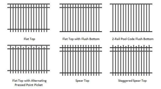 Powder coated tubular steel fence