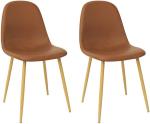 Washable PU Cushion Seat Back , Retro Mid Century Modern Side Chair 24X22X32.7cm