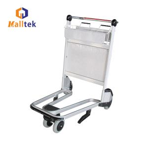 Wholesale 4 Wheels Aluminum Alloy Airport Luggage Trolley Using Airport With Handle Released Brake from china suppliers