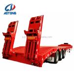 Truck Trailer Excavator Transporting Gooseneck Lowbed 3 Axles 60ton Low Bed