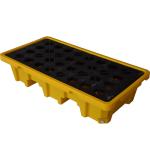 Yellow Plastic Spill Pallets For Totes Chemical Ibc Tote Spill Containment
