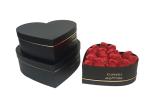 Heart Shape Cardboard Rose Boxes With Embossing / Glossy Lamination Finishing