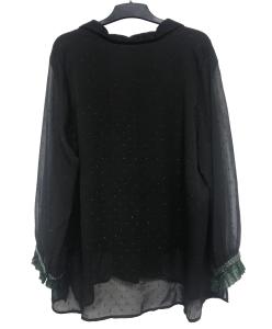 Wholesale Black Long Sleeve Blouse Cotton / Spandex Material Women'S Clothing Tops from china suppliers