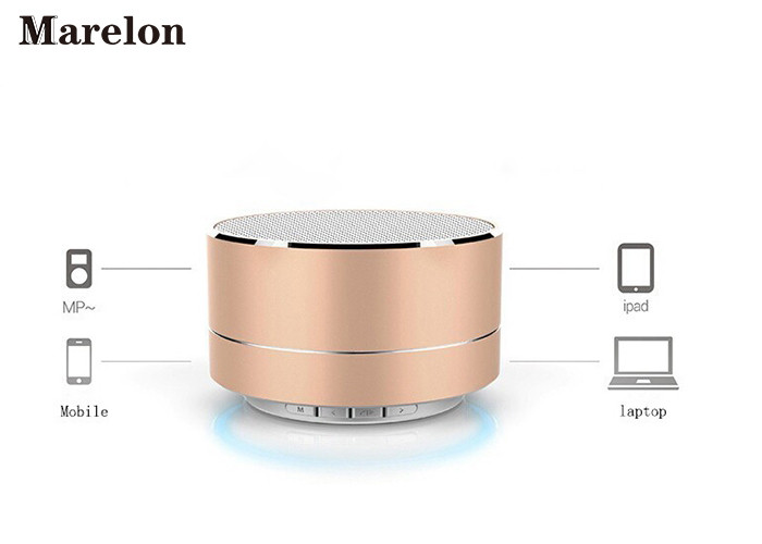 Home Theatre Mini Portable Audio Player Round Bluetooth Speaker Pink Color